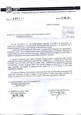 linee guida regione lazio in tema di inquinamento luminoso