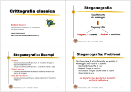 Crittografia classica - Dipartimento di Informatica