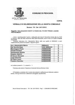 copia verbale di deliberazione della giunta comunale ppppppppp