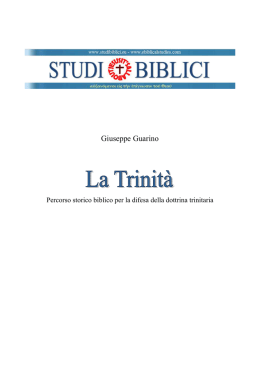 La Trinit&agrave; - Studi biblici