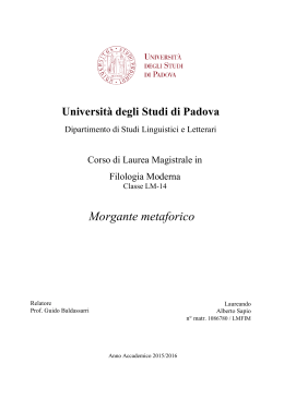 Morgante metaforico - Università degli Studi di Padova
