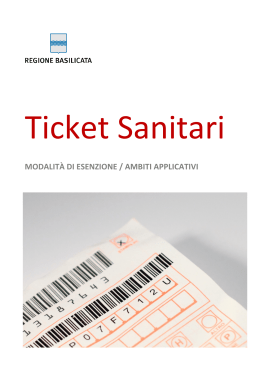 Opuscolo:"Ticket Sanitari"