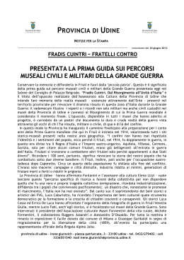 comunicato stampa - Provincia di Udine