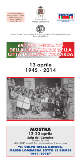 13 aprile 1945 - 2014 - Comune di Massa Lombarda
