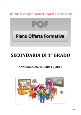OPUSCOLO POF SECONDARIA 2014 - 15