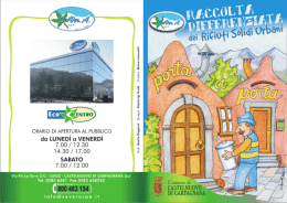 Opuscolo informativo su come effettuare la raccolta