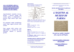 Opuscolo per L`Egitto al Museo di Parma