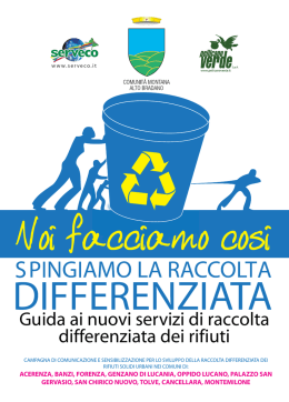 Opuscolo Famiglie - Spingiamoladifferenziata