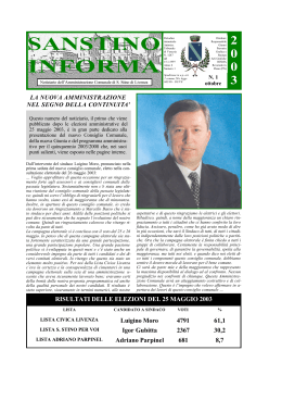 sanstino informa n. 1/2003 - Comune di S. Stino di Livenza