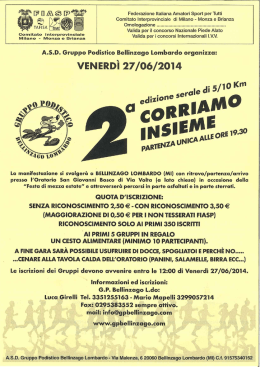 volantino - Happy Runner Club