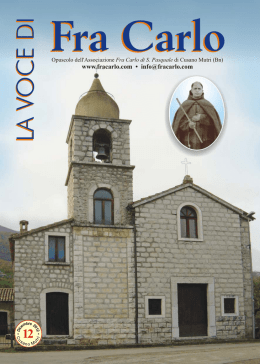 LA VOCE DI LA VOCE DI - Fra Carlo di S. Pasquale
