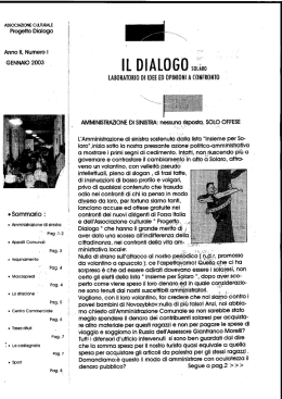 Il Dialogo n&deg;1 anno 2003 - IL DIALOGO