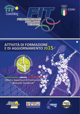 brochure 2015 - Federazione Italiana Tennis