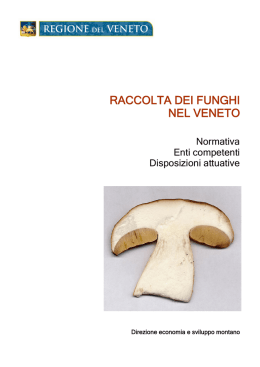 Opuscolo informativo raccolta funghi