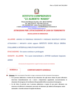 istruzioni per l`evacuazione in caso di terremoto