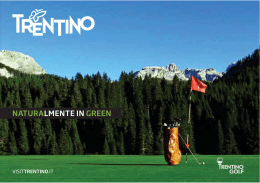 Opuscolo Trentino golf