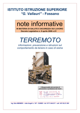 In caso di terremoto