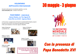 Opuscolo Family2012 - Parrocchia Santo Curato d`Ars