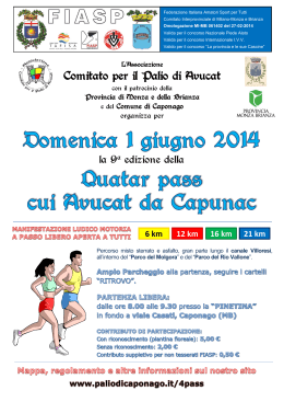 Comitato per il Palio di Avucat 6 km 12 km 21 km 16 km