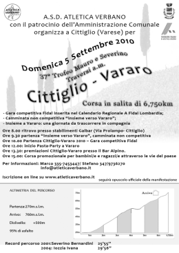 Volantino - Atletica Verbano