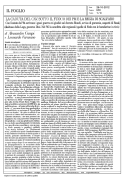 La caduta del Cav. sotto il fuoco dei Pm e la