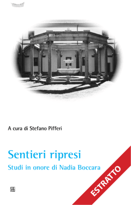 Sentieri ripresi - Unitus DSpace - Universit&agrave; degli Studi della Tuscia