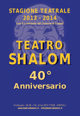 Scarica il programma teatrale della stagione 2013