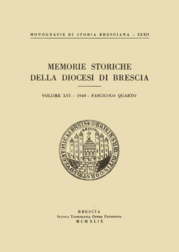 XVI (1949) Monografie di storia bresciana, 32 fascicolo 4