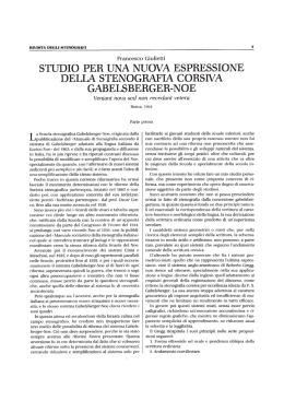 studic) per una nuova espressione della stenografia corsiva