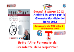 Sotto l`Alto Patronato del Presidente della Repubblica