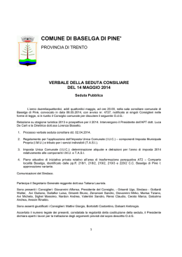 verbale dd. 14.05.2014 - Comune di Baselga di Pin&egrave;