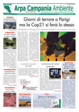 Magazine Arpa Campania Ambiente n. 21 del 15 novembre 2015