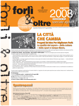 la citt&agrave; che cambia - Informagiovani del Comune di Forl&igrave;