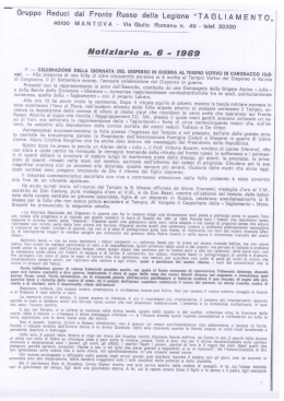 Notiziario 6 1969 - La Legione Tagliamento in Russia