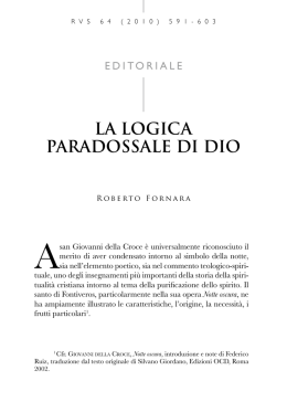La Logica paradossaLe di dio