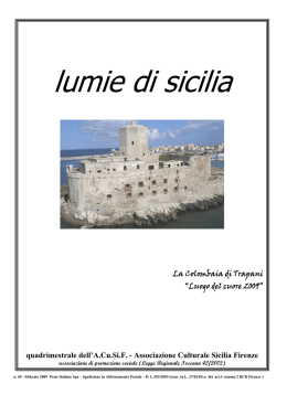 lumie di sicilia - Associazione Culturale Sicilia Firenze