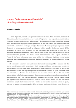 La mia &ldquo;educazione sentimentale&rdquo;