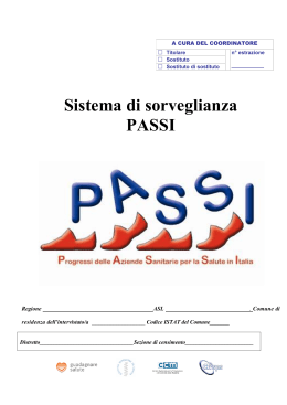 Questionario PASSI 2014 Piemonte