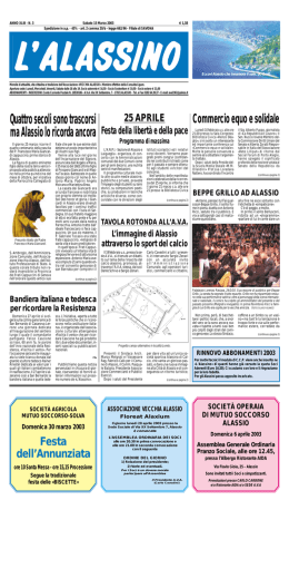 Marzo - Associazione Vecchia Alassio
