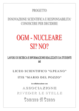 OGM-Nucleare Si-No - Liceo Scientifico e Classico Statale