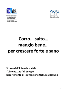 Corro… salto… mangio bene… per crescere forte