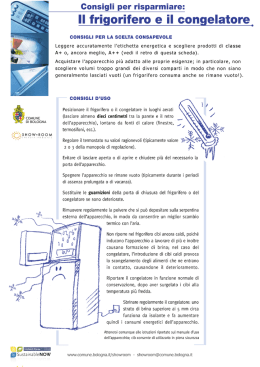 Il frigorifero e il congelatore