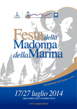 Opuscolo eventi 2014 - Comune di San Benedetto del Tronto