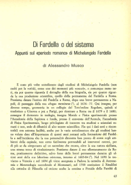 Di Fardella o del sistema