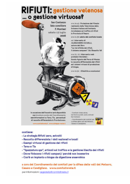 l`opuscolo col materiale sui temi dell`incontro