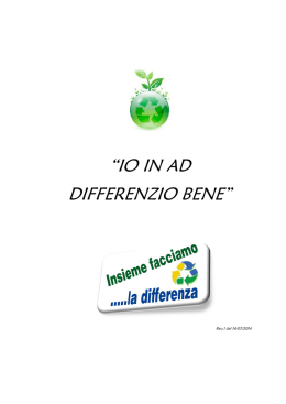 Opuscolo ambientale "Io in AD differenzio bene"