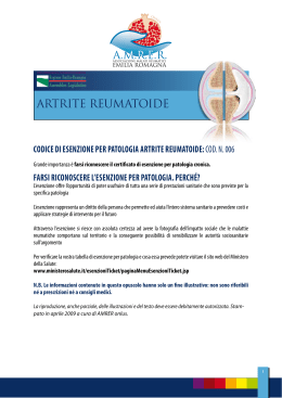 artrite reumatoide - AMRER Associazione Malati Reumatici Emilia