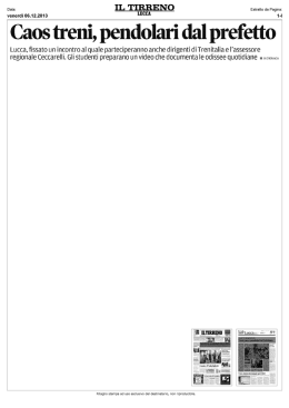 Caos treni, pendolari dal prefetto
