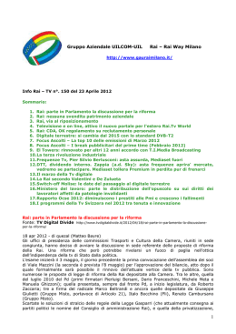 Gruppo Aziendale UILCOM-UIL Rai – Rai Way