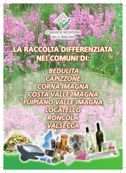 Opuscolo raccolta differenziata